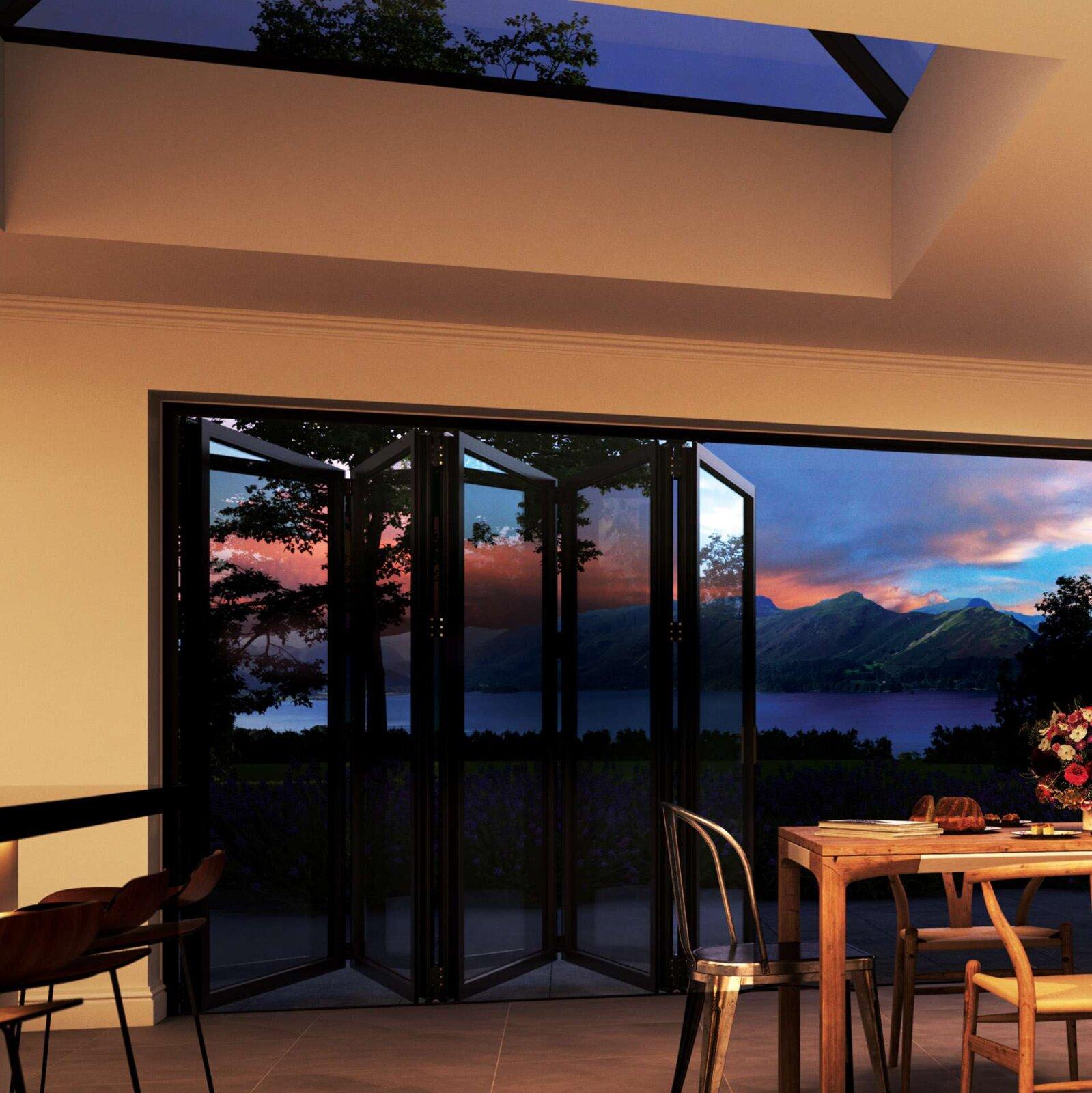 bi fold door and roof lantern by Korniche