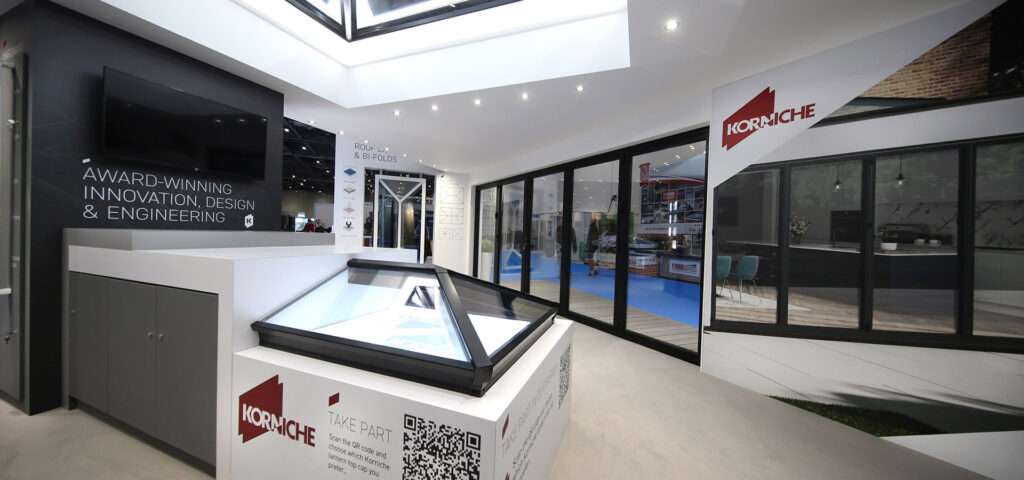 Korniche roof lantern and bifolding doors at the homebuilding & renovating show 2023