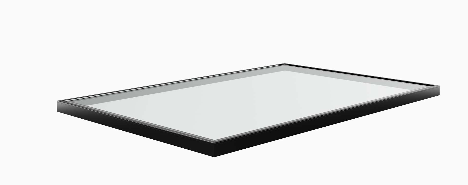 Korniche Flat Glass in black Korniche Flat Glass in black