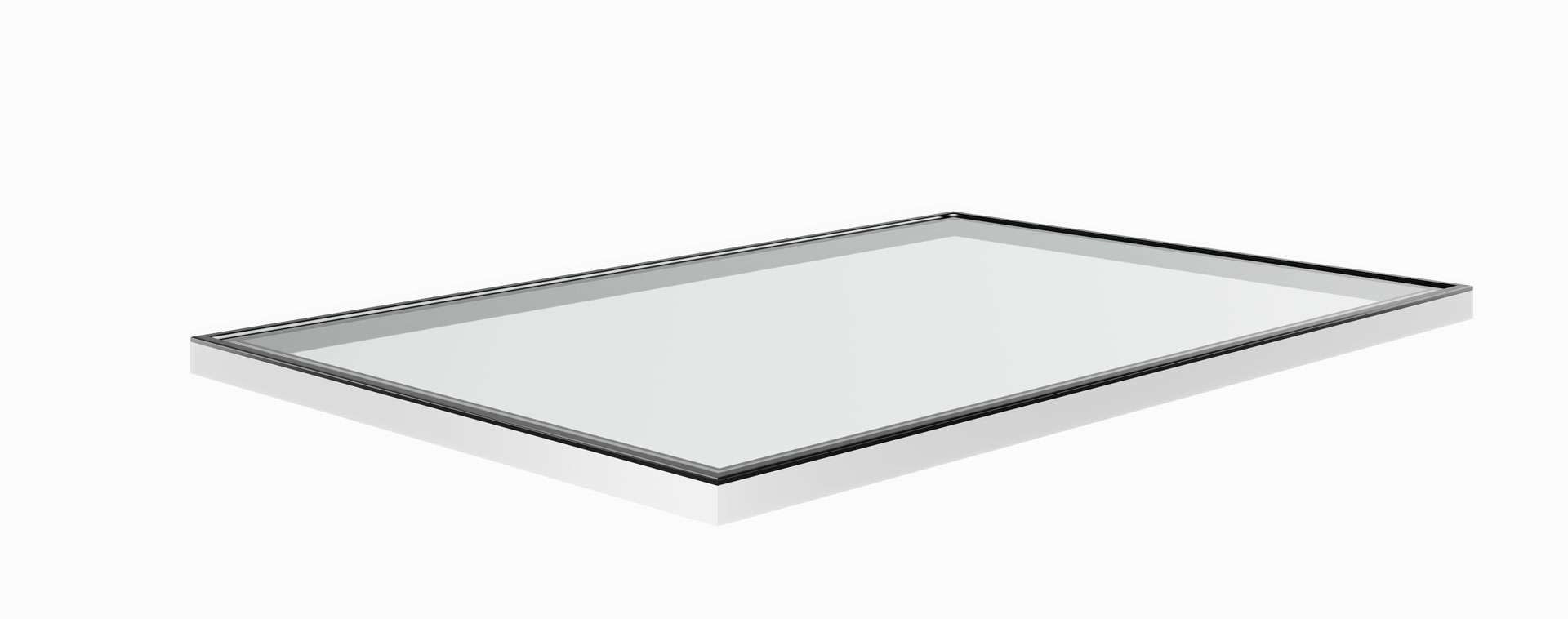 Korniche Flat Glass in White Korniche Flat Glass in White