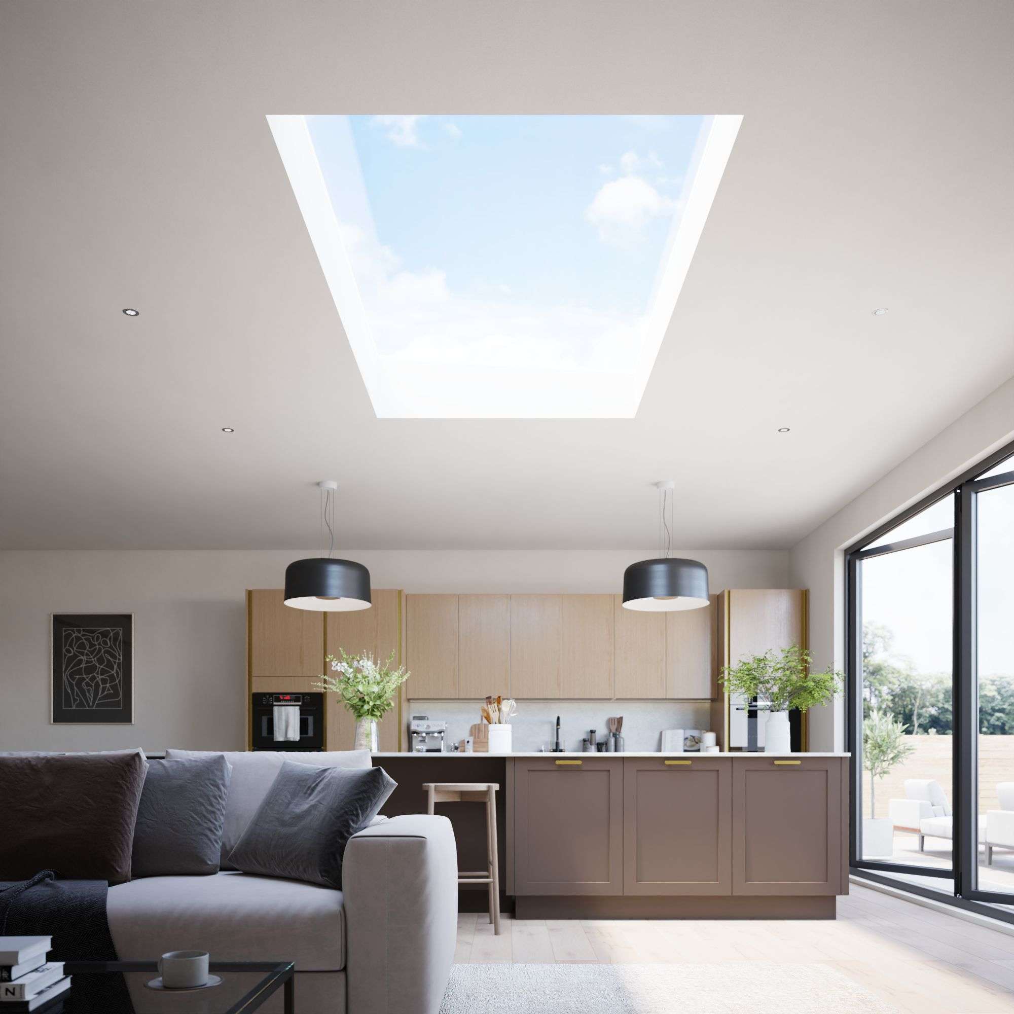 Korniche Flat Glass Interior Kitchen View Korniche Flat Glass Interior Kitchen View