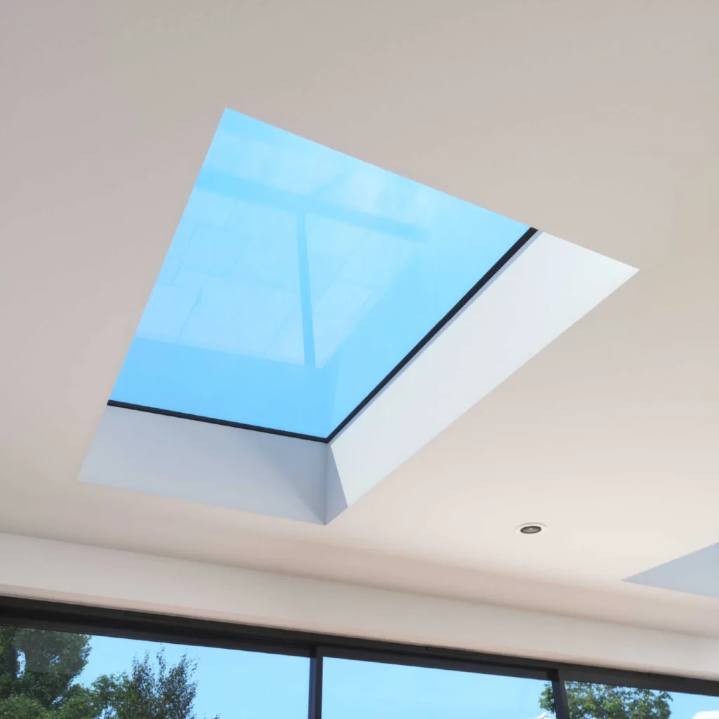 Korniche FlatLite Interior: Natural Light and Blue Sky View