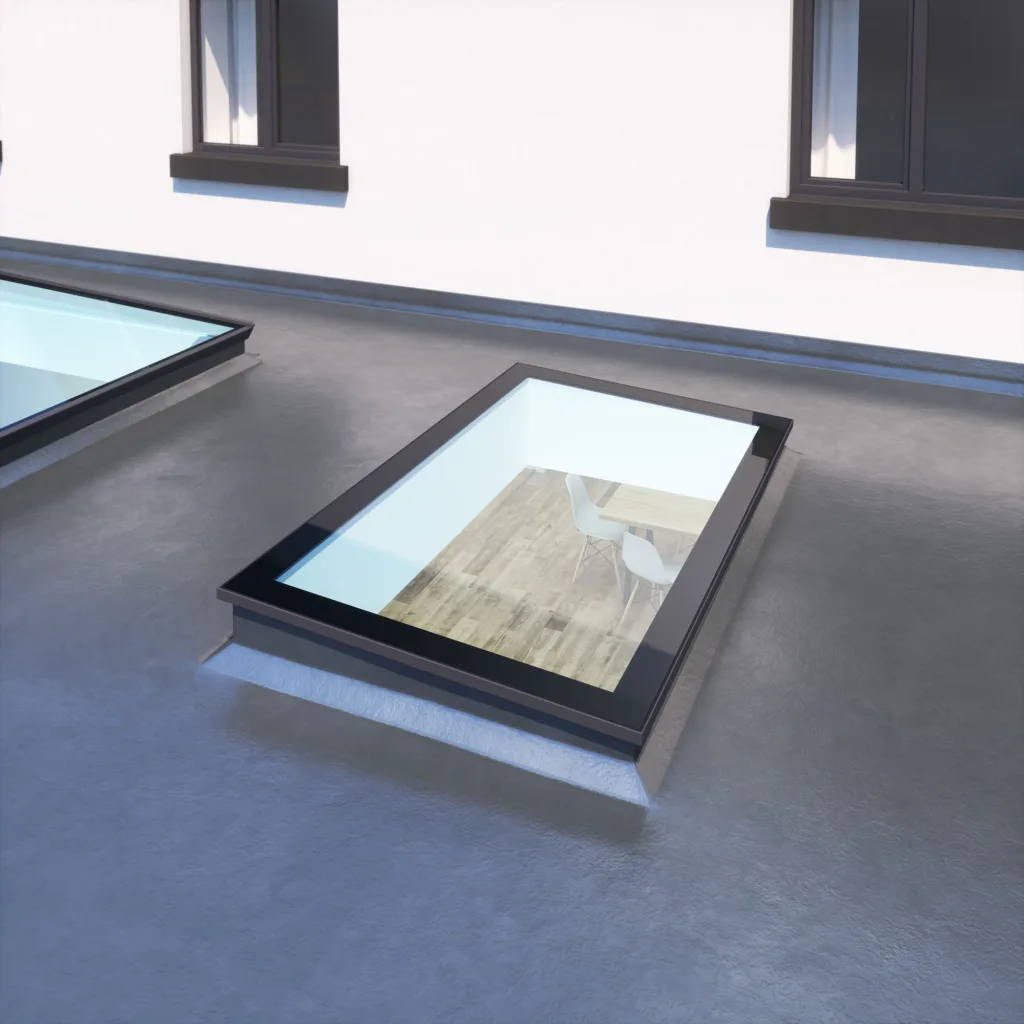 Korniche FlatLite Exterior View: Sleek, Modern Flat Rooflight